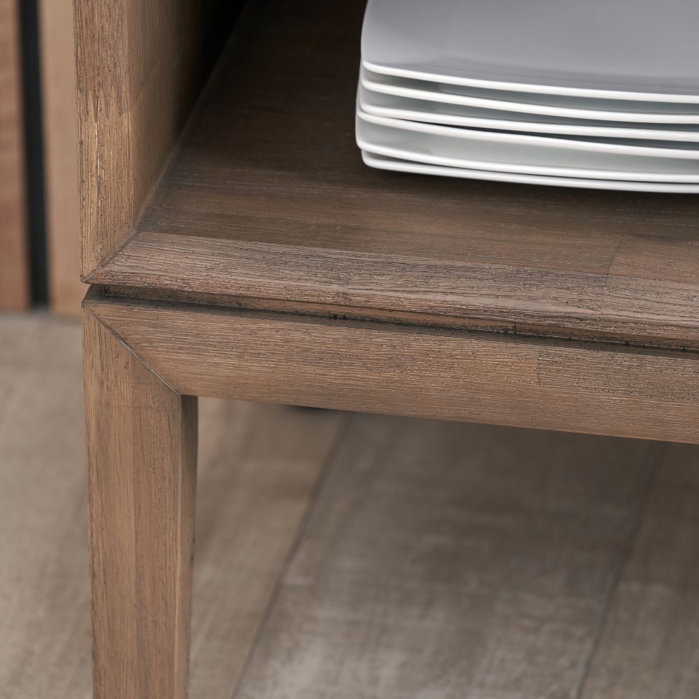 Gio Acacia Wood Shelf Unit