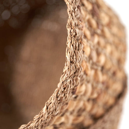 Seagrass and Water Hyacinth Tall Round Baskets (Set of 3)