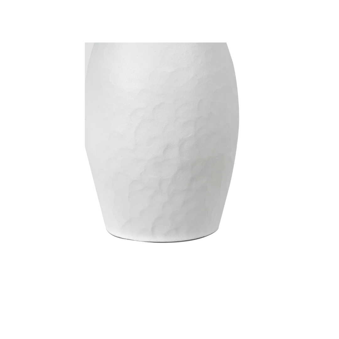Eirene White Textured Stoneware Vase