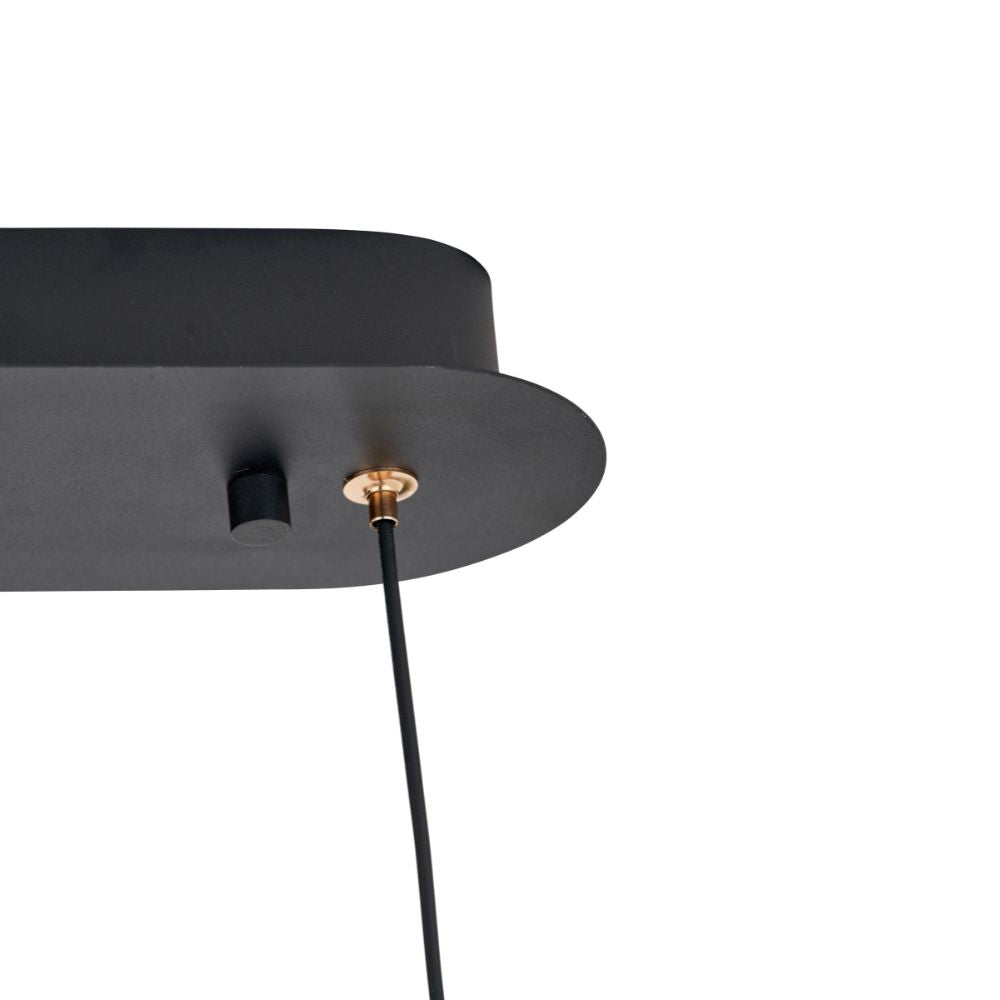 Astarion Matte Black and Gold 3 Drop LED Pendant