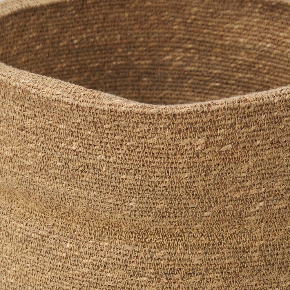 Seagrass Natural Ribbed Basket