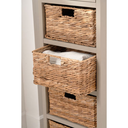 Devonshire Pine Wood 1 Drawer 4 Basket Tall Unit