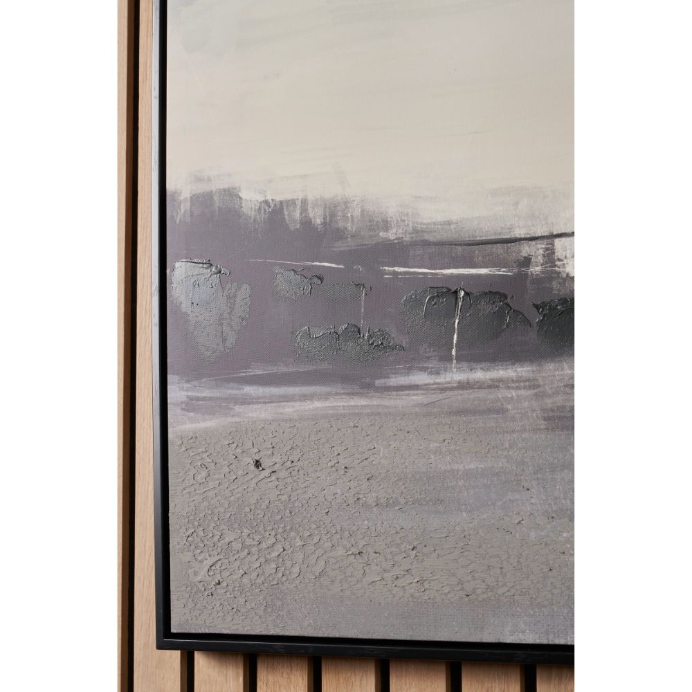 Canvas Monochrome Landscape with Black Frame