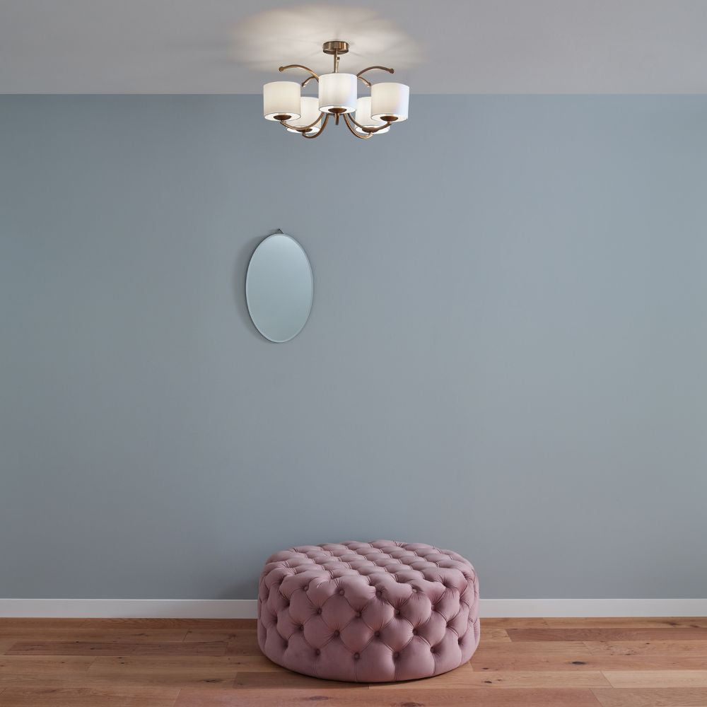 Arcadia 5 Arm Semi Flush Pendant