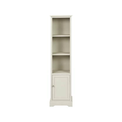 Croft Linen Pine Wood Slim 1 Door 3 Shelf Unit