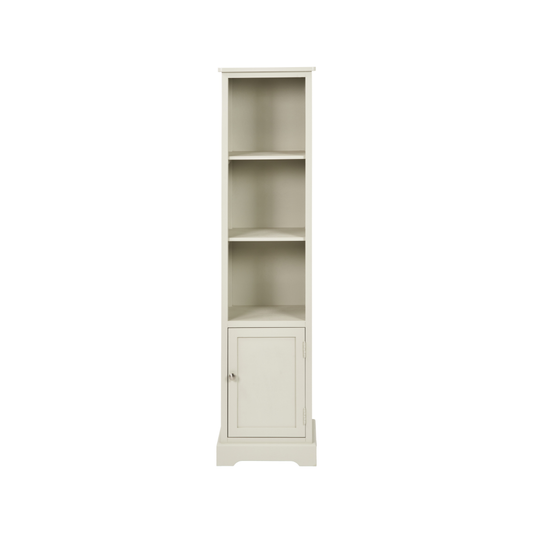 Croft Linen Pine Wood Slim 1 Door 3 Shelf Unit