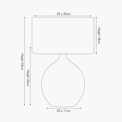 Gemini Ceramic Silver Etched Table Lamp