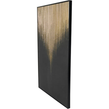 Canvas Golden Rain Foiled Framed Wall Art
