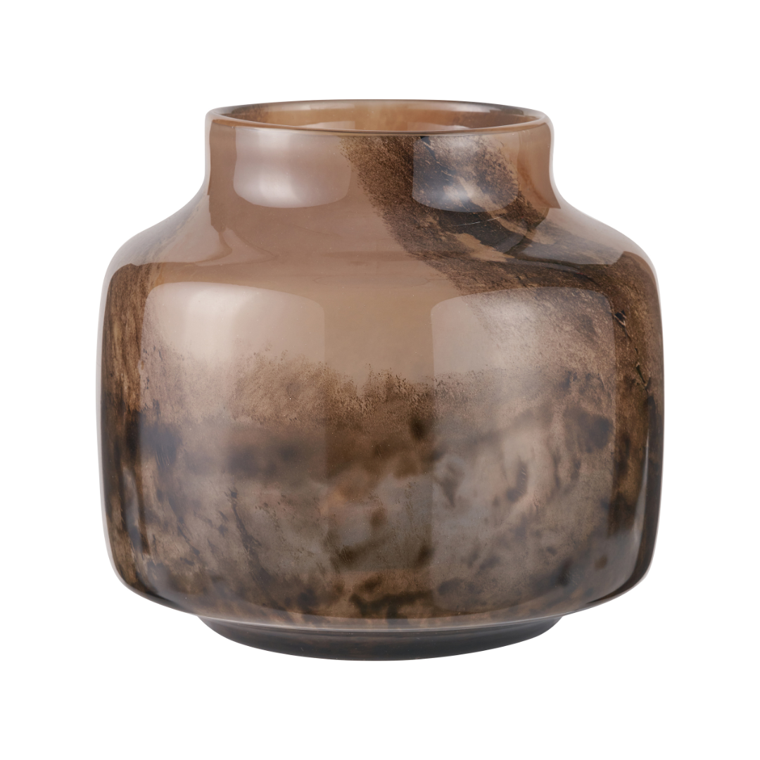 Cerdanya Brown and Beige Glass Vase