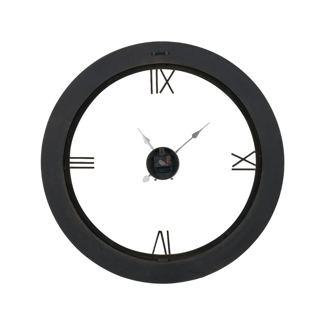 Newborough Burr Wood Effect Round Wall Clock