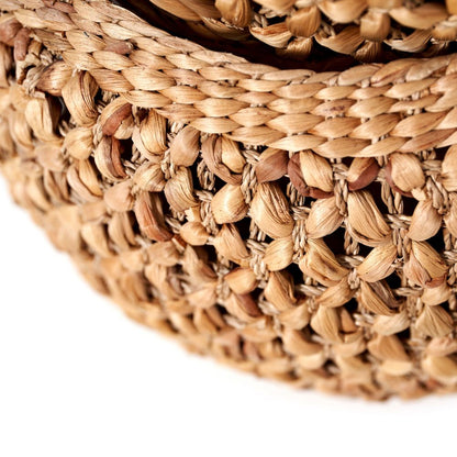 Water Hyacinth Round Handled Baskets (Set of 3)