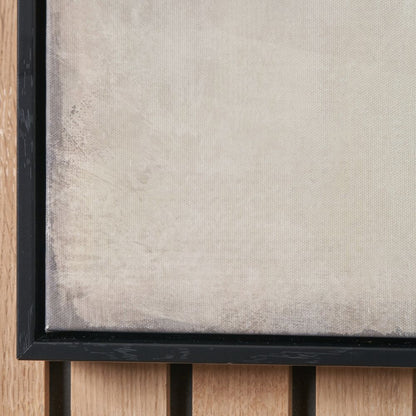Abstract Canvas Grey and White with Black Frame