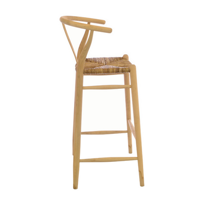 Wishbone 76cm Woven Bar Stool