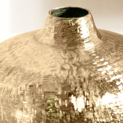 Metal Hammered Tall Vase