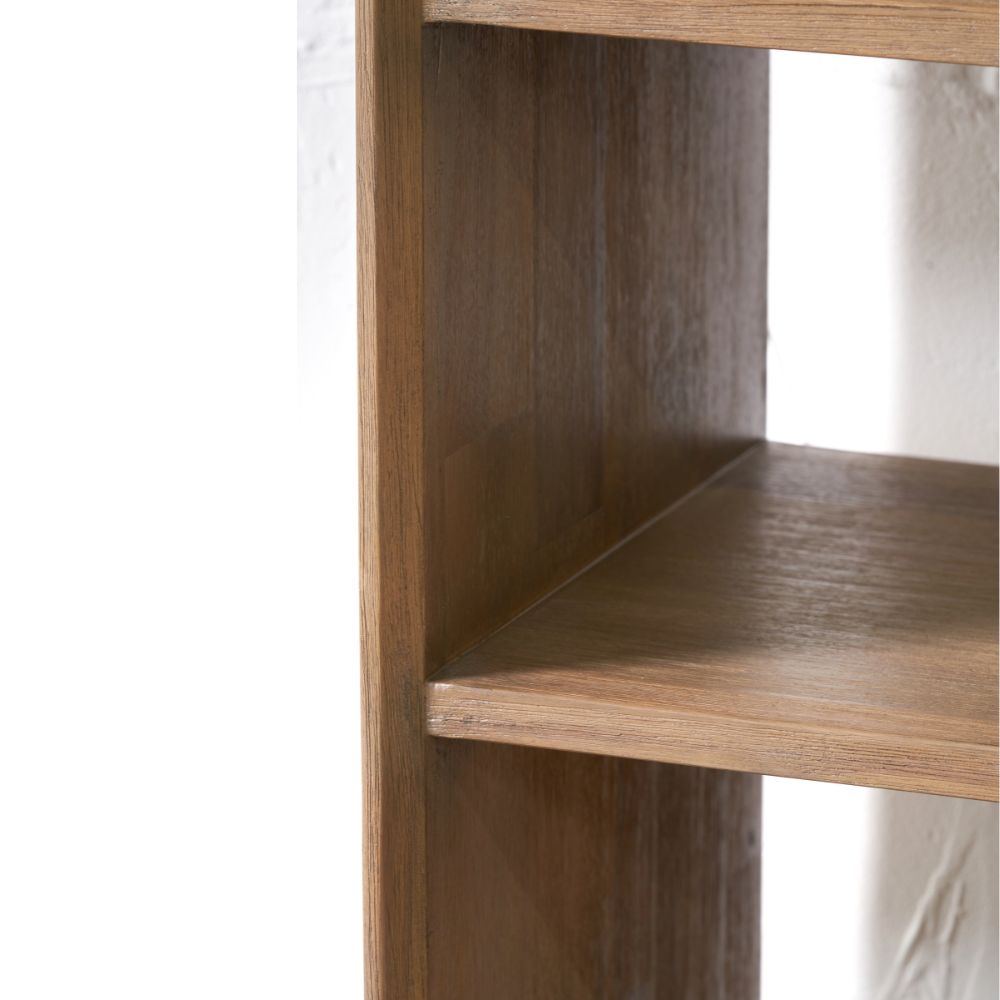 Gio Acacia Wood 2 Drawer 7 Niche Display Cabinet