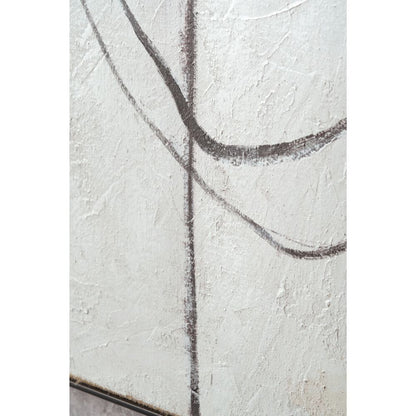 Canvas Monochrome Abstract with Black Frame