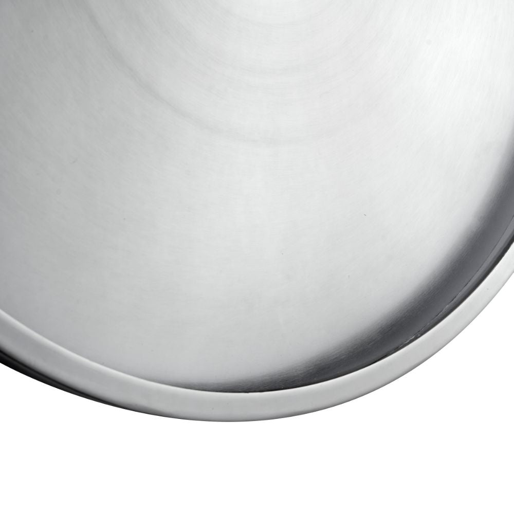Metal Brushed Silver Round Wall Clock