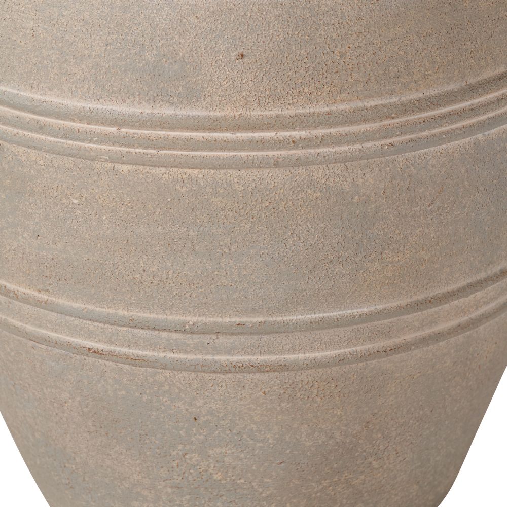 Fibrestone Grey Wash Decorative with Handles Vase