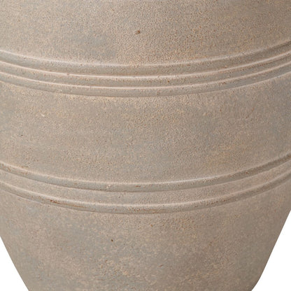 Fibrestone Grey Wash Decorative with Handles Vase