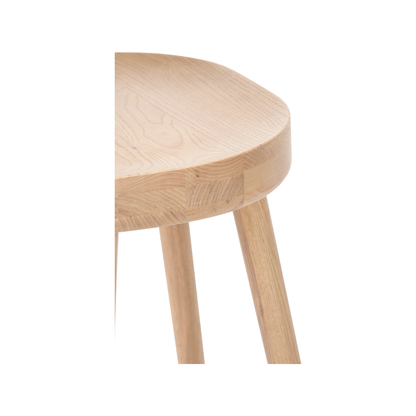 Laselle Ash Wood Bar Stool