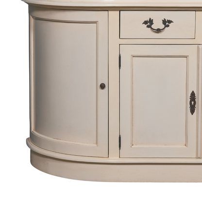 Elden Vintage Cream Mahogany Dresser Display Cabinet