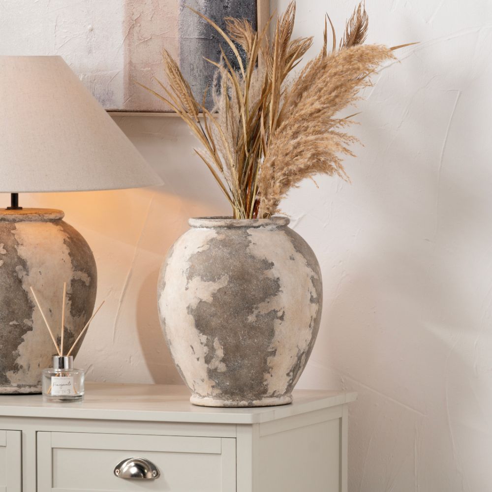 Lulia Stoneware Antique Finish Urn Vase