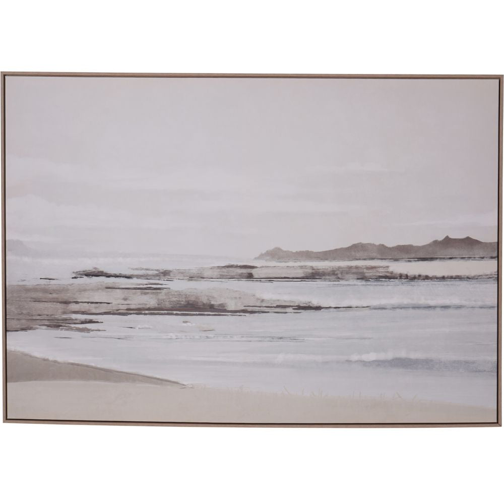Canvas Blurred Seascape Framed Wall Art