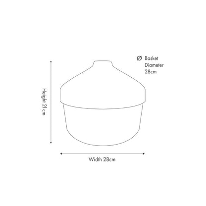 Seagrass Natural Lidded Round Basket