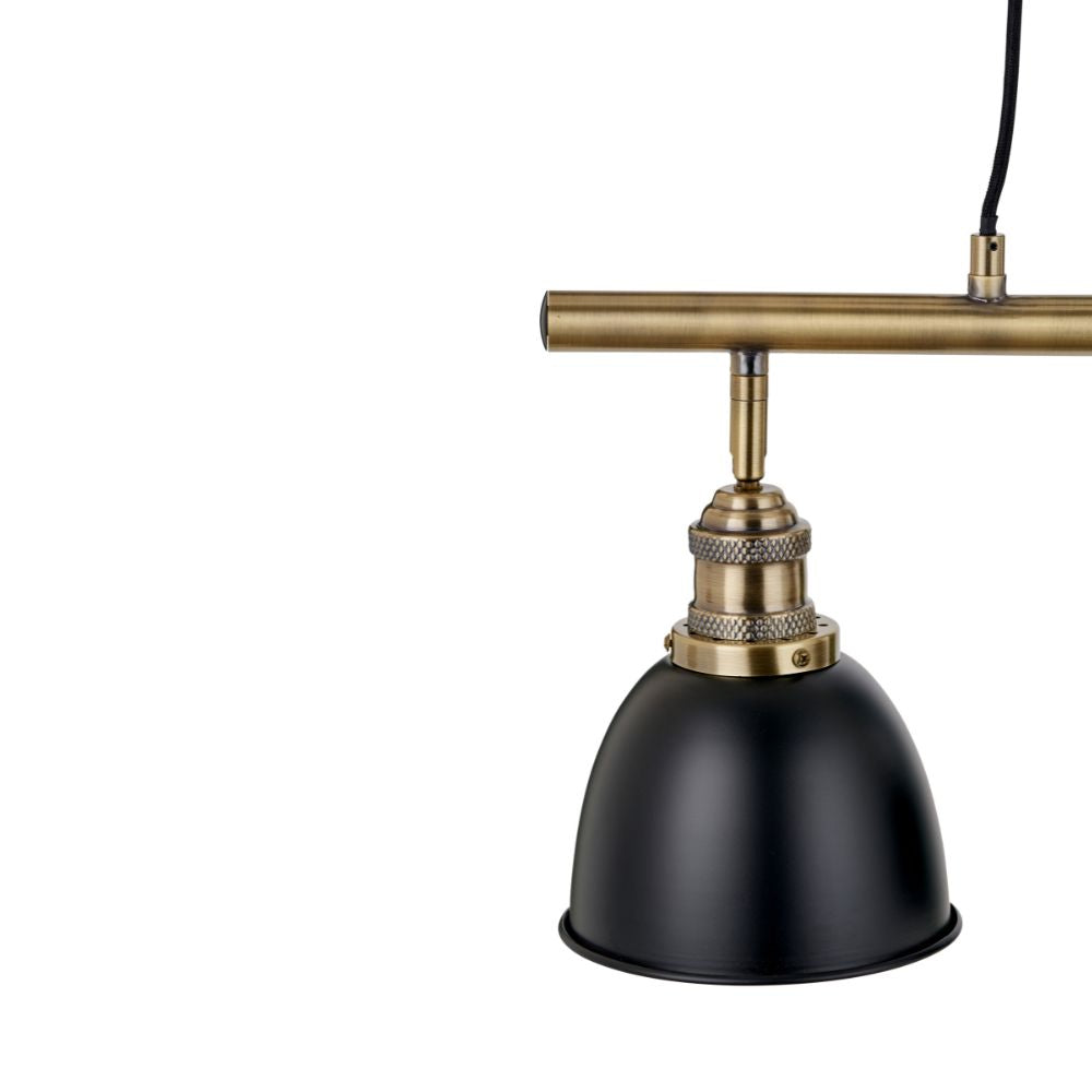 Augusto Black and Gold Task Bar Pendant