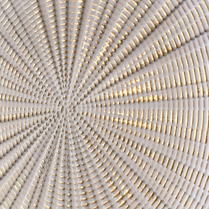 Metal Light Grey and Gold Starburst Wall Art