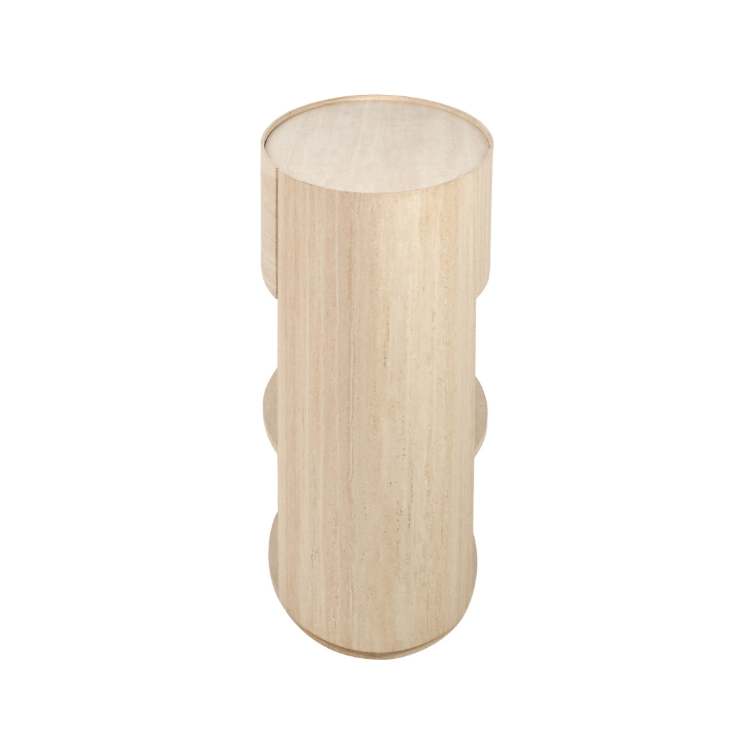 Tivoli Travertine Effect Veneer 1 Drawer Console Table