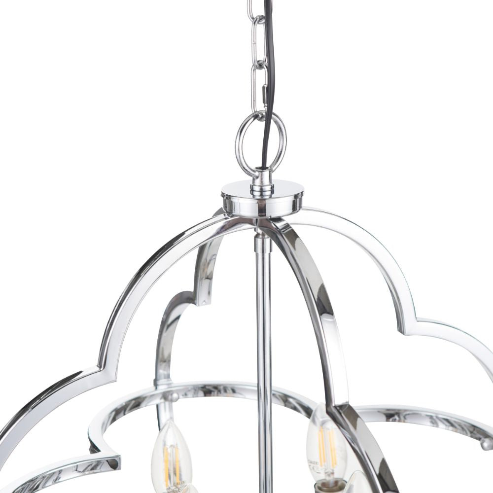 Amine 4 Light Fleur De Lys Pendant