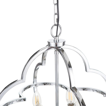 Amine 4 Light Fleur De Lys Pendant