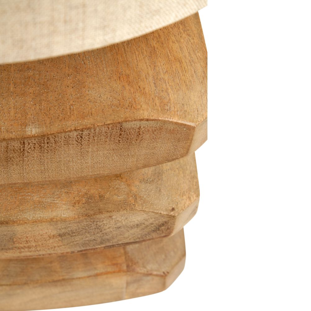 Amir Mango Wood Natural 3 Pebble Table Lamp