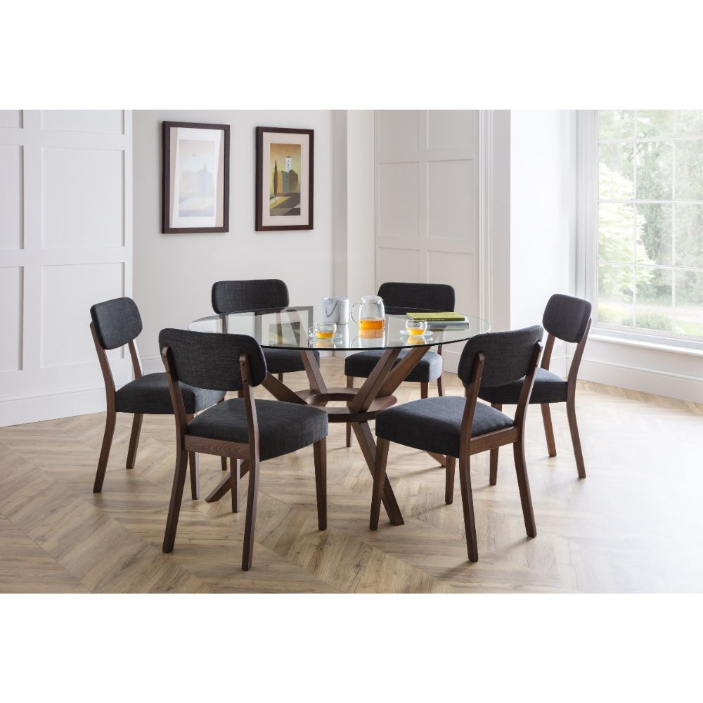 Chelsea 140cm Round Glass Dining Table