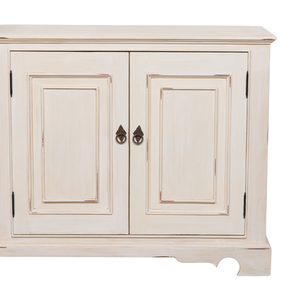 Elden Distressed Mahogany White Sideboard