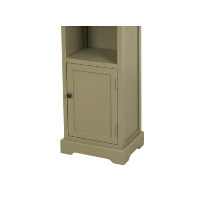 Croft Linen Pine Wood Slim 1 Door 3 Shelf Unit