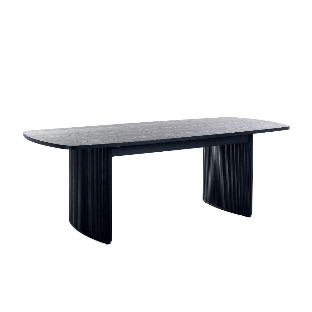 Louis Fluted 1.8m Extendable Dining Table Black