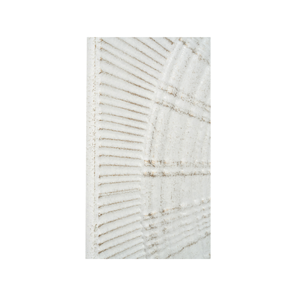 Antique White Moulded Metal Circle Wall Art
