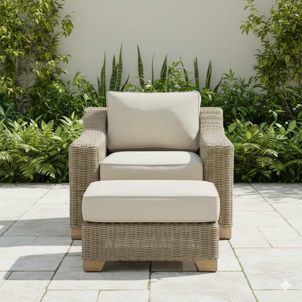 Capri Outdoor Foot Stool