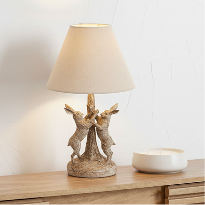 Stonewashed Marching Hares Table Lamp