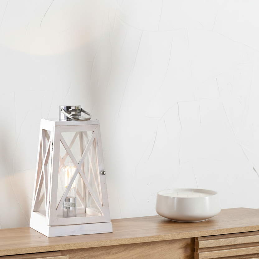 Devon Chrome Lantern Table Lamp