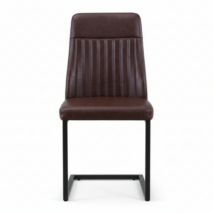 Vintage Styled PU Leather Dining Chair (Set of 2)