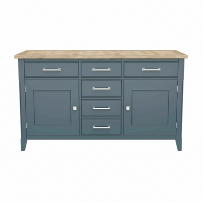 Signature Blue Oak Top Large Sideboard