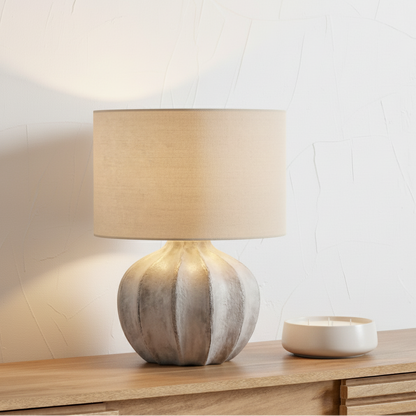 Darcy Antique White Flute Table Lamp