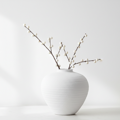 Regola Ceramic Matte White Vase