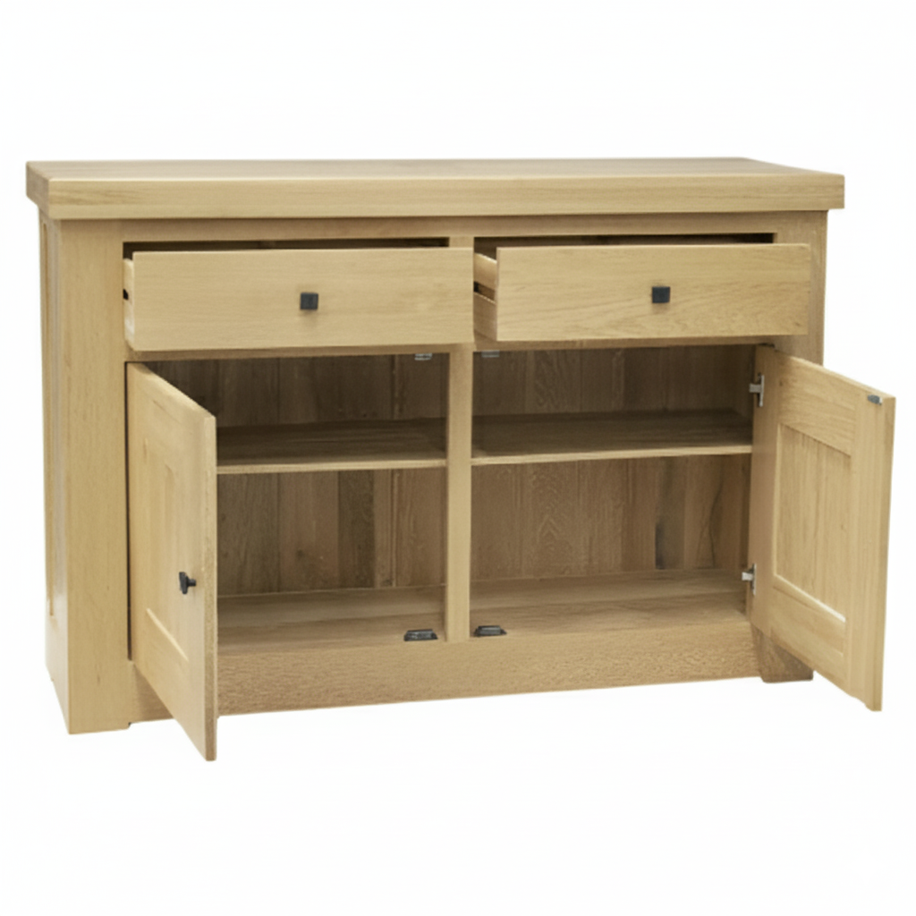 Bordeaux Solid Oak 2 Door 2 Drawer Sideboard