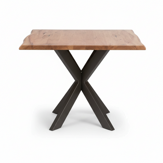 Live Edge Acacia Wood Square Dining Table