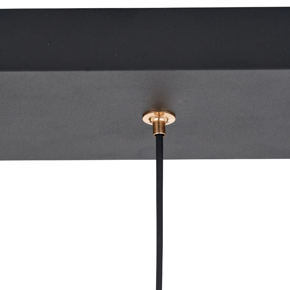 Astarion Matte Black and Gold 3 Drop LED Pendant