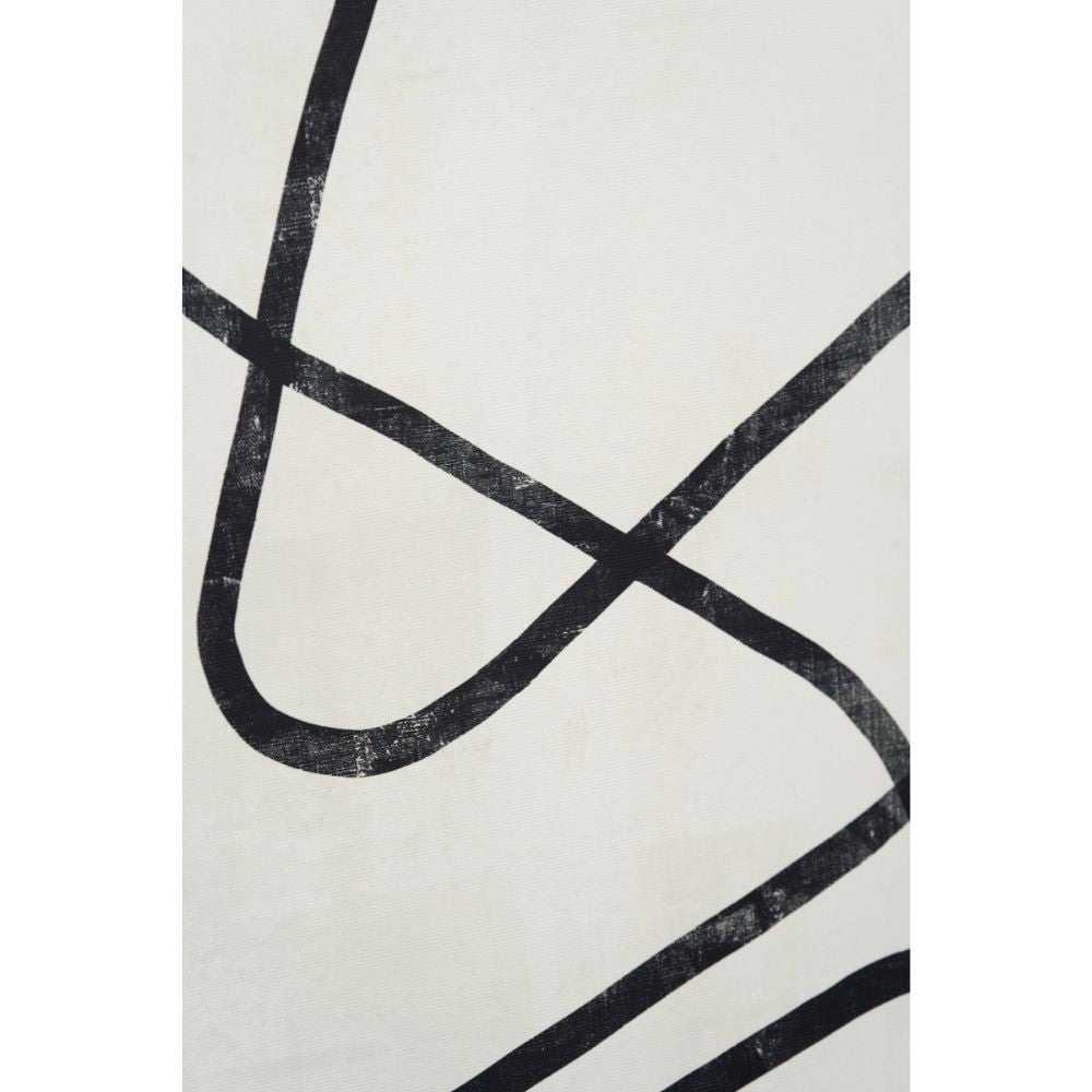 Canvases Black Squiggle Print with Black Frames (Set of 2)